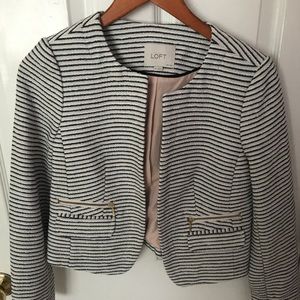 Ann Taylor Loft cropped tweed blazer